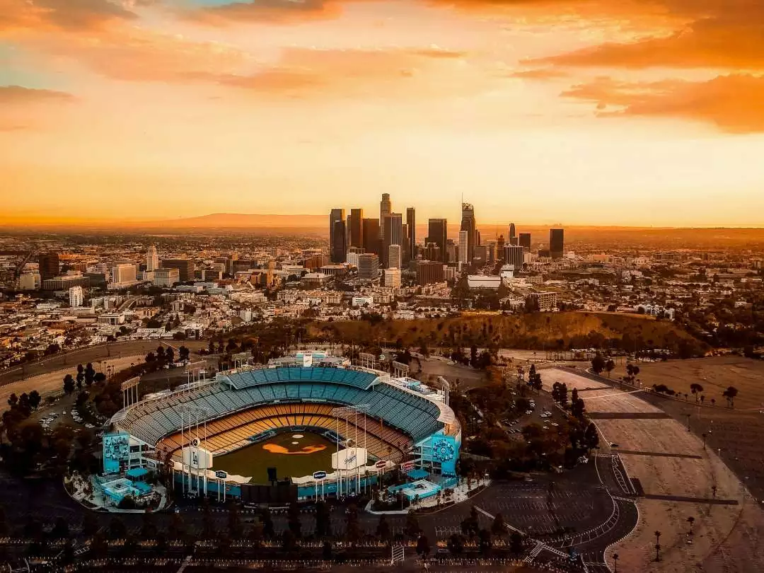 Los Angeles City Scape with Dodger Stadium
